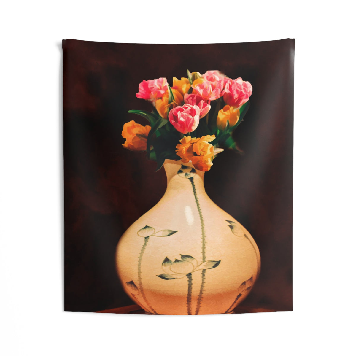 Tulip Flower Vase Tapestry