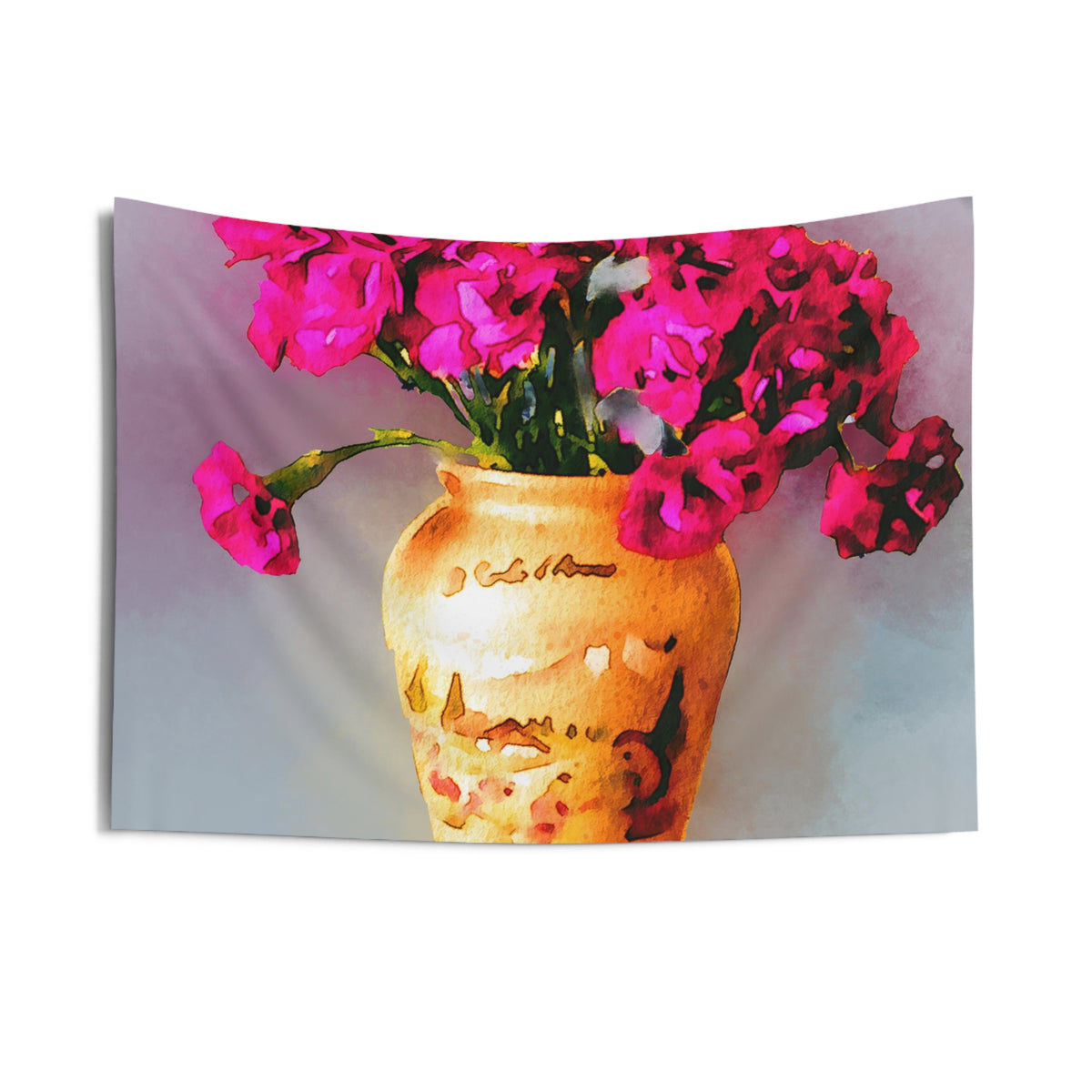 Red Flower and Vase Tapestry