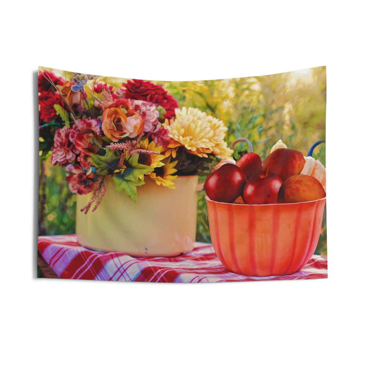 Fruit and Flowers in Garden Tapestry