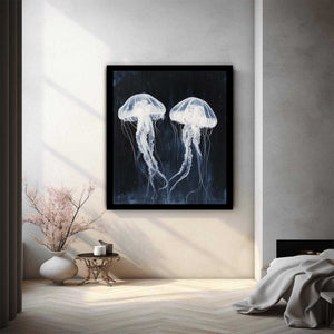 jellyfish black and white
