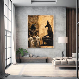 The King with Anubis