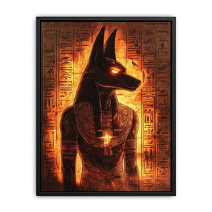 Egyptian Anubis lighted Painting