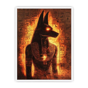 Egyptian Anubis lighted Framed Print