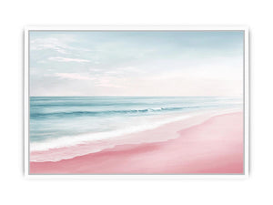 Soft Pink beach Framed Print