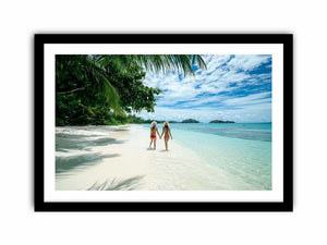 beach walk Art Print