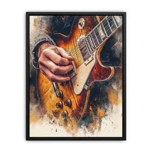 Guitar Playing Painting