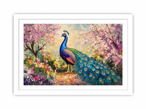 Magestic peacock Streched canvas