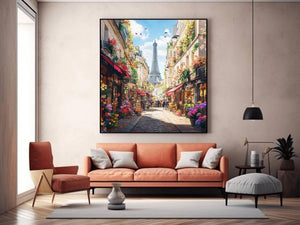 Vibrant street in paris