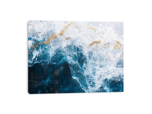 Gold teal Ocean Canvas Print