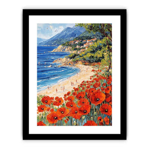Poppies beach 11 Art Print