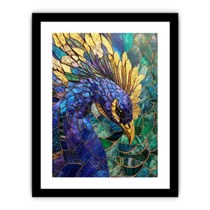 Mosaic peacock Art Print