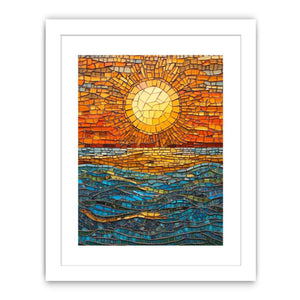 Mosaic sun, Streched canvas