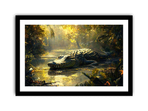 Freshwater Crocodile Art Print