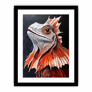 Frilled Neck Lizard Art Print