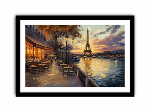 Paris riverside Art Print