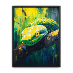 Green Tree Python Painting