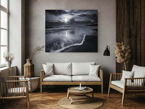 monochrome beach