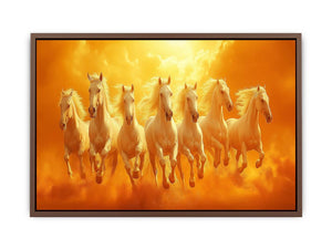 seven Horses Painting Poster