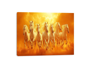seven Horses Painting Canvas Print