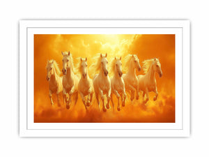 seven Horses Painting Streched canvas