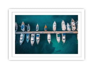 Sailing Silhouettes Streched canvas