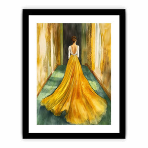 Girl In Gold Art Print