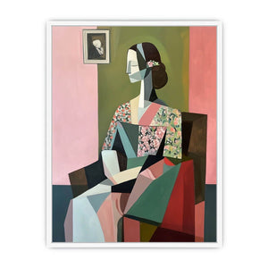 Cubist Whispers Framed Print