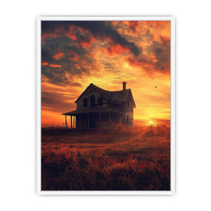 Twilight Homestead Framed Print