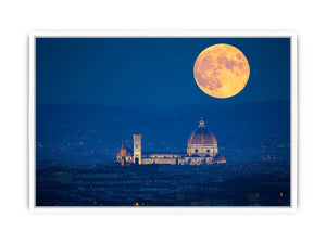 Moon Over Florance Framed Print