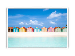 Beach Huts Framed Print