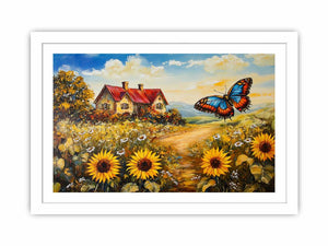 Ethereal Garden Fligh Streched canvas