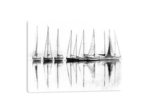 Sailbots In Harbour Canvas Print