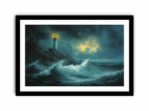 Moonlit Watchtower Art Print