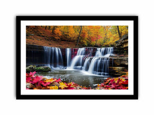Golden Veil Falls Art Print