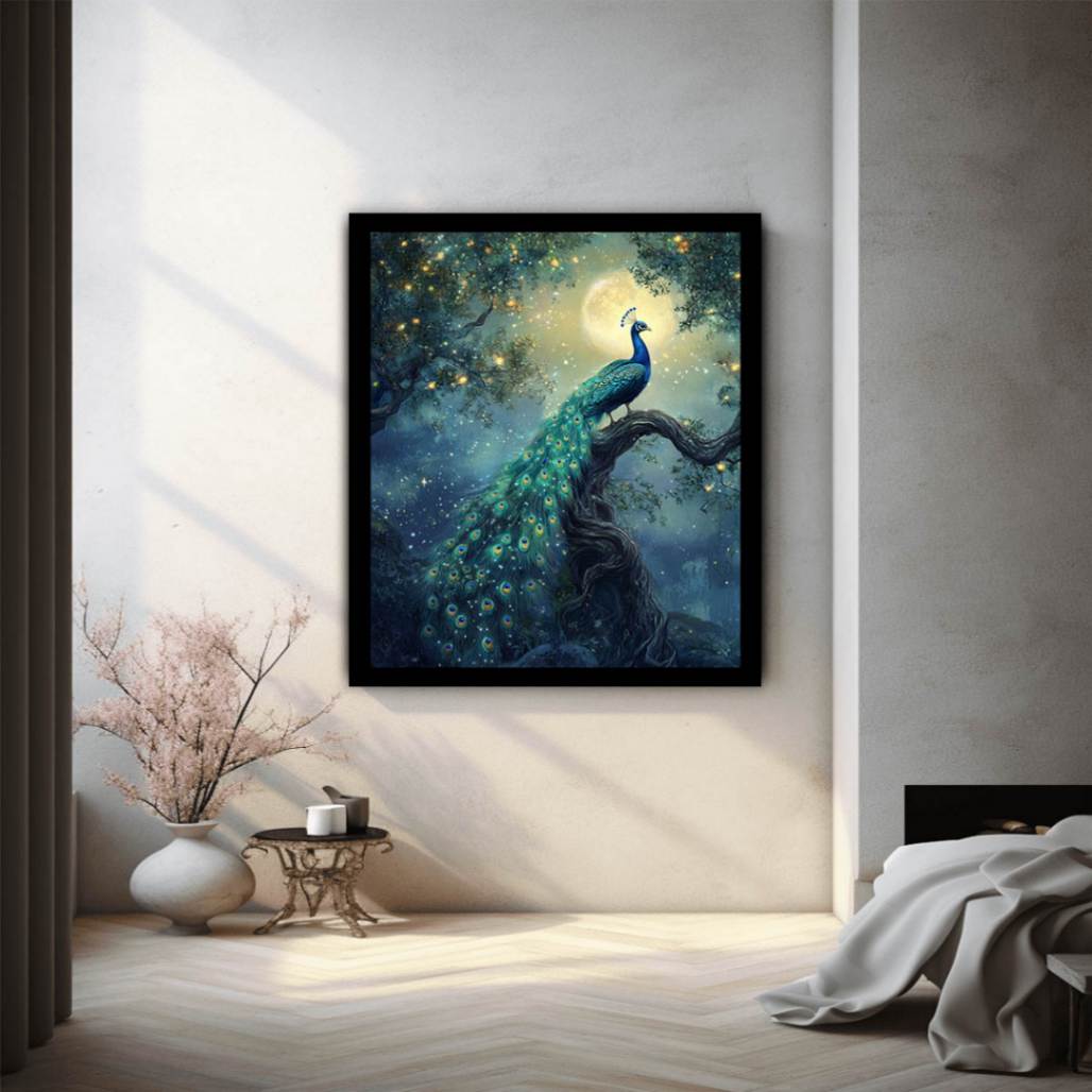 Moonlit Peacock