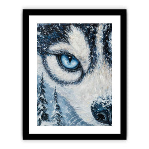 Blue Eyes Husky Art Print