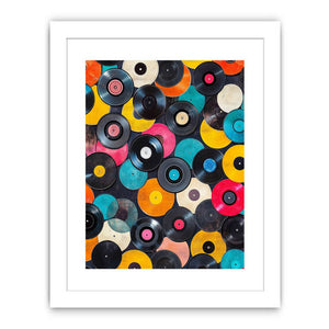 Records Streched canvas