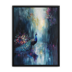 Peacock In Rain Painting