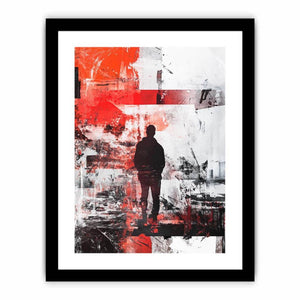 Man Modern Graffiti Art Print