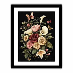 Butterfly Flowers Art Print