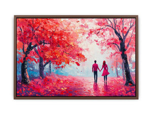 Hand In Hand Through Autumn Poster