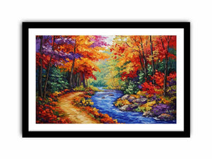 Golden Valley Of Fall Art Print