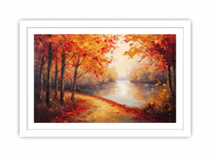 Ember-Kissed Horizon Streched canvas
