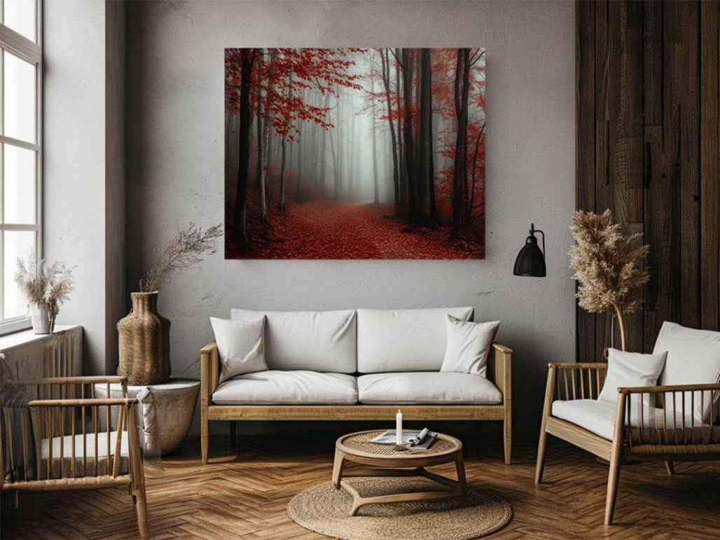 Misty Red Forest