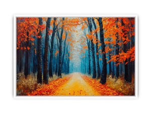 Scarlet Pathway Framed Print
