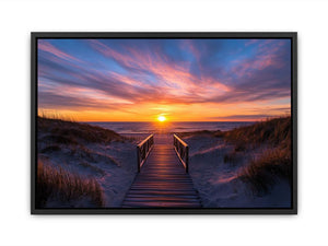 Beach Path Sunset Painting