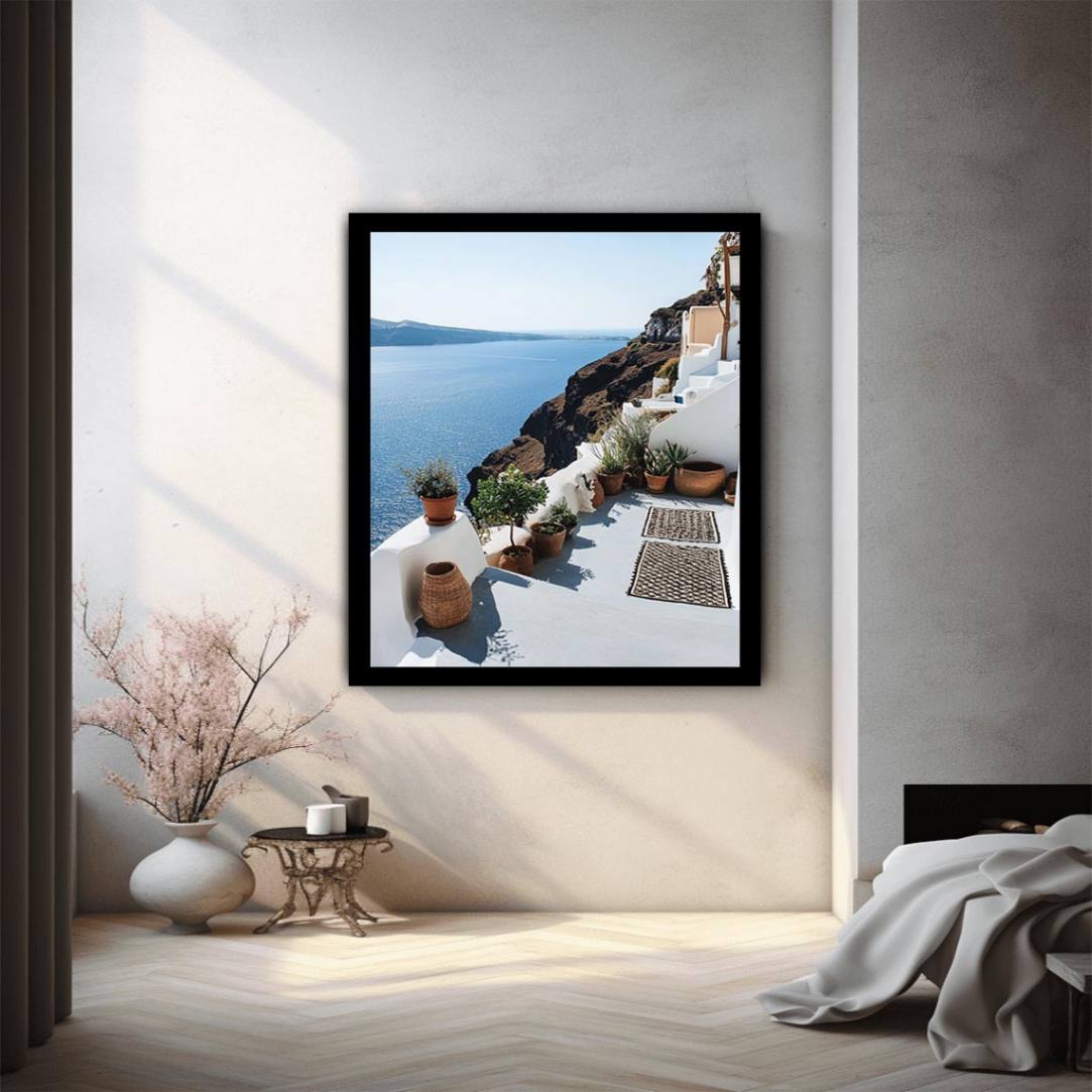 Terrace In Santorini
