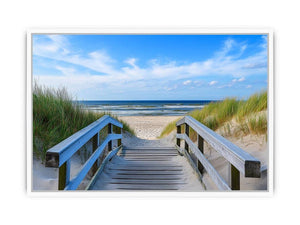 Whispering Beach Path Framed Print