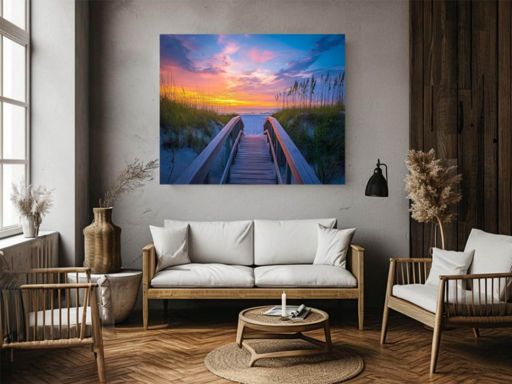 Sunset Over Beach Path