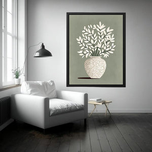 Silent Sage Vase premium wall art for modern living room decor